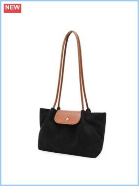 Suede Shoulder Bag Zip Vintage Handbag Medium